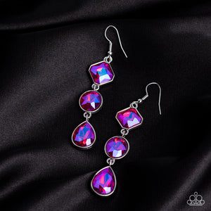 Reflective Rhinestones - Pink Earring