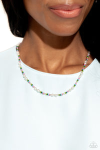 Colorblock Charm - Green Necklace Paparazzi