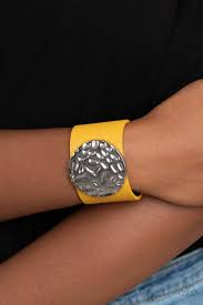 Paparazzi Accessories: The Future Looks Bright - Yellow Leather Bracelet