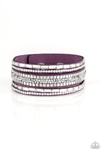 Load image into Gallery viewer, Paparazzi Accessories Rebel In Rhinestones - Purple
