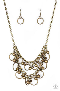 Paparazzi Warning Bells-Brass Necklace