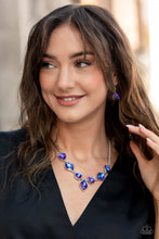 Load image into Gallery viewer, Glittering Geometrics - Purple Necklace
