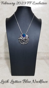 Lush Lattice Blue Necklace