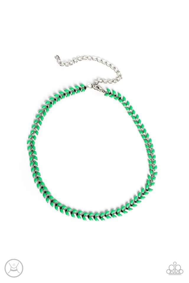 Grecian Grace - Green Necklace