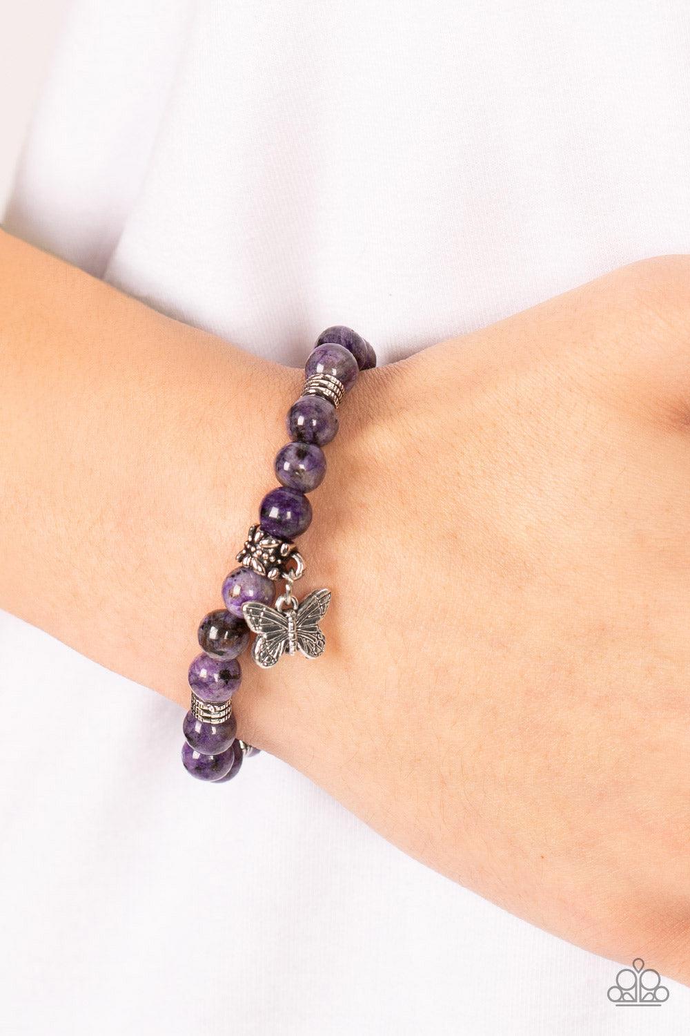 Butterfly Nirvana Purple Stone Bracelet