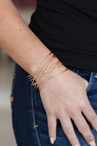 Strike Out Shimmer - Gold Bracelet