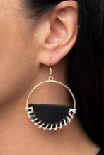 Load image into Gallery viewer, Lavishly Laid Back Black Earrings
