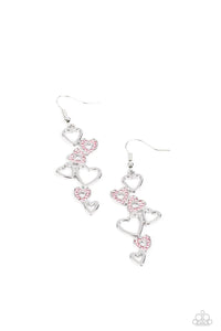 Sweetheart Serenade Pink Heart Earrings