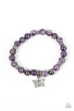 Load image into Gallery viewer, Butterfly Nirvana Purple Stone Bracelet
