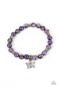 Butterfly Nirvana Purple Stone Bracelet